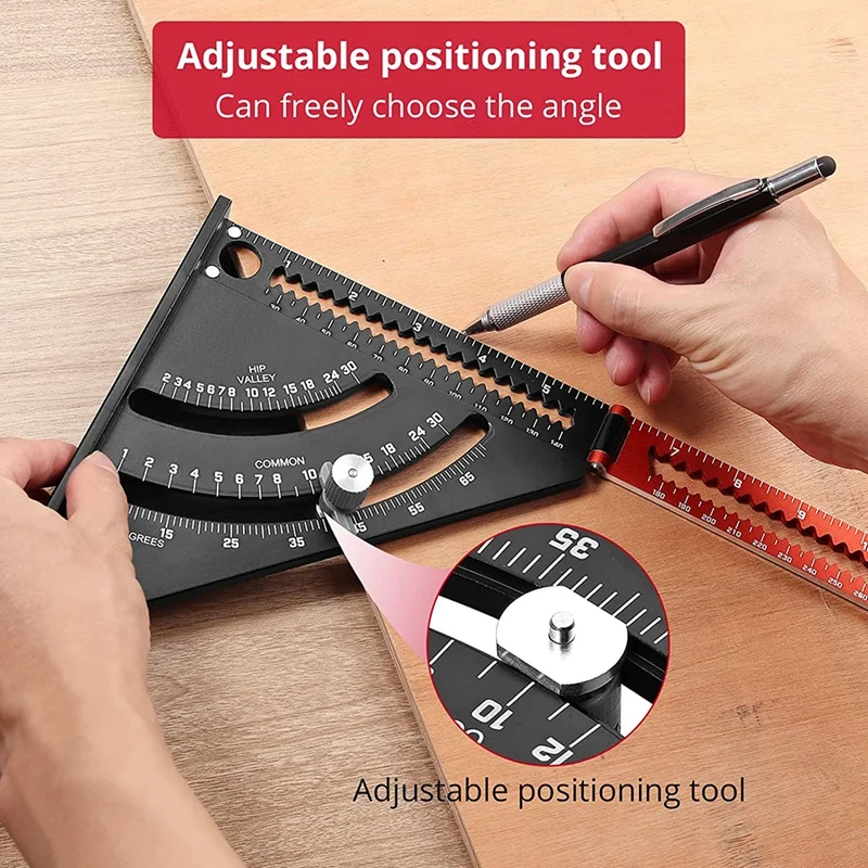 Акция! Складная треугольная квадратная линейка 6 дюймов с многофункциональной