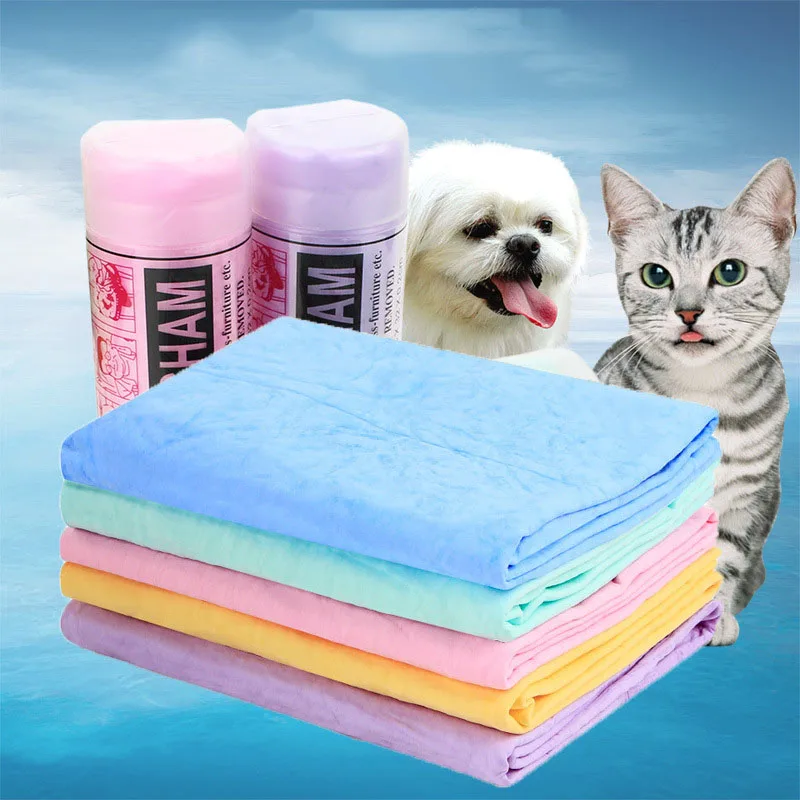 

Pet Cats Dogs Bath Towel Microfiber Strong Absorbing Water Towels Soft PVA Pet Washing Wipes For Dog Cat Pets Cleaning Towels