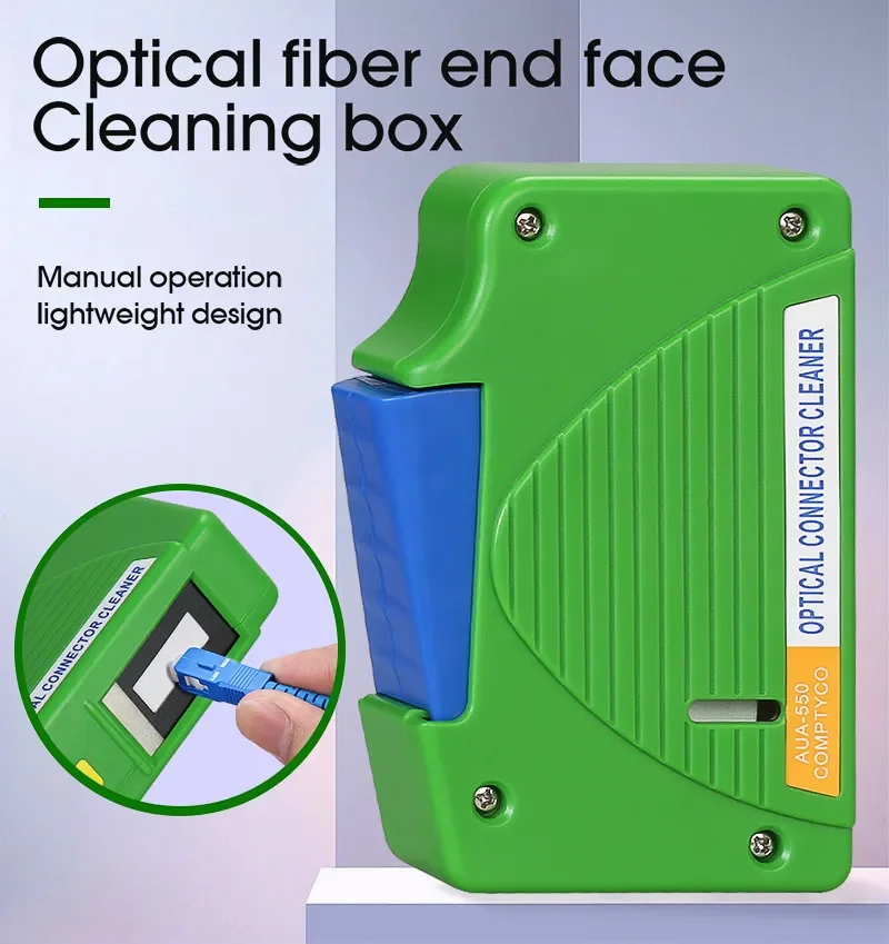 Optical Fiber End Face Cleaning Box SC/FC/LC/ST Fiber Wiping Tool Pigtail Cleaner FTTH Optic Fiber Cleaner Tools Optical Fiber End Face Cleaning Box SC/FC/LC/ST Fiber Wiping Tool Pigtail Cleaner FTTH Optic Fiber Cleaner Tools