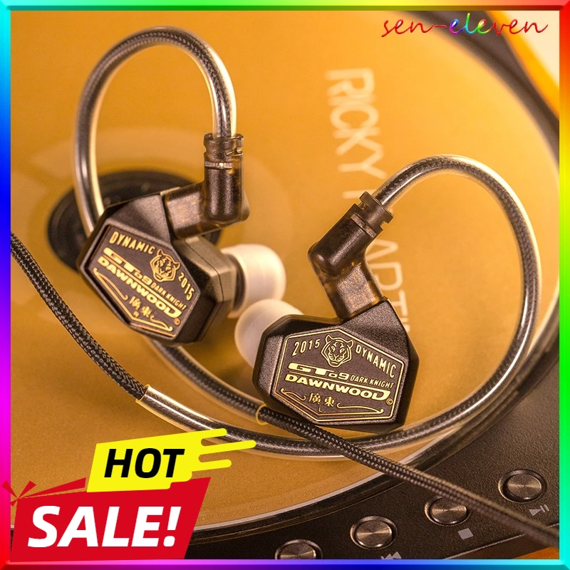 Фото DAWNWOOD GT09 Dark Knight IEM Наушники-вкладыши Мониторные наушники Wried Наушники Съемный кабель Сменный тюнинговый фильтр №2