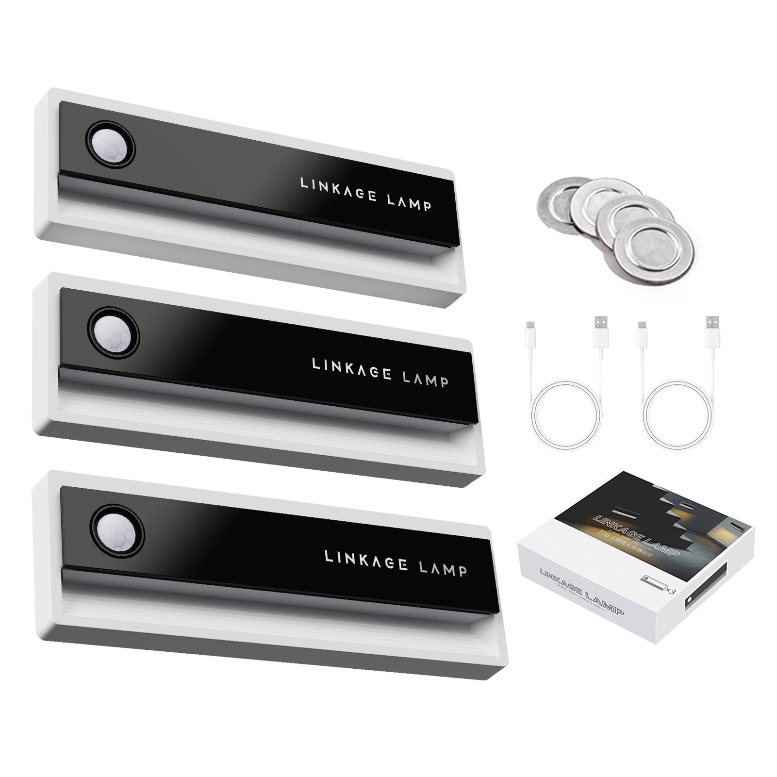 

3 шт., светодиодный ночсветильник с датчиком освещения