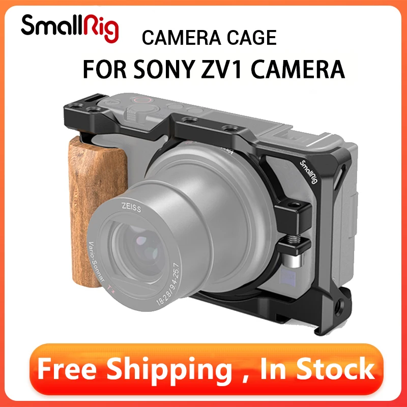 

SmallRig ZV1 Camera Cage for Sony ZV1 Camera Vlogging Camera Rig Light Weight Can Attach with Tripod for Vlog Video 2938/2937