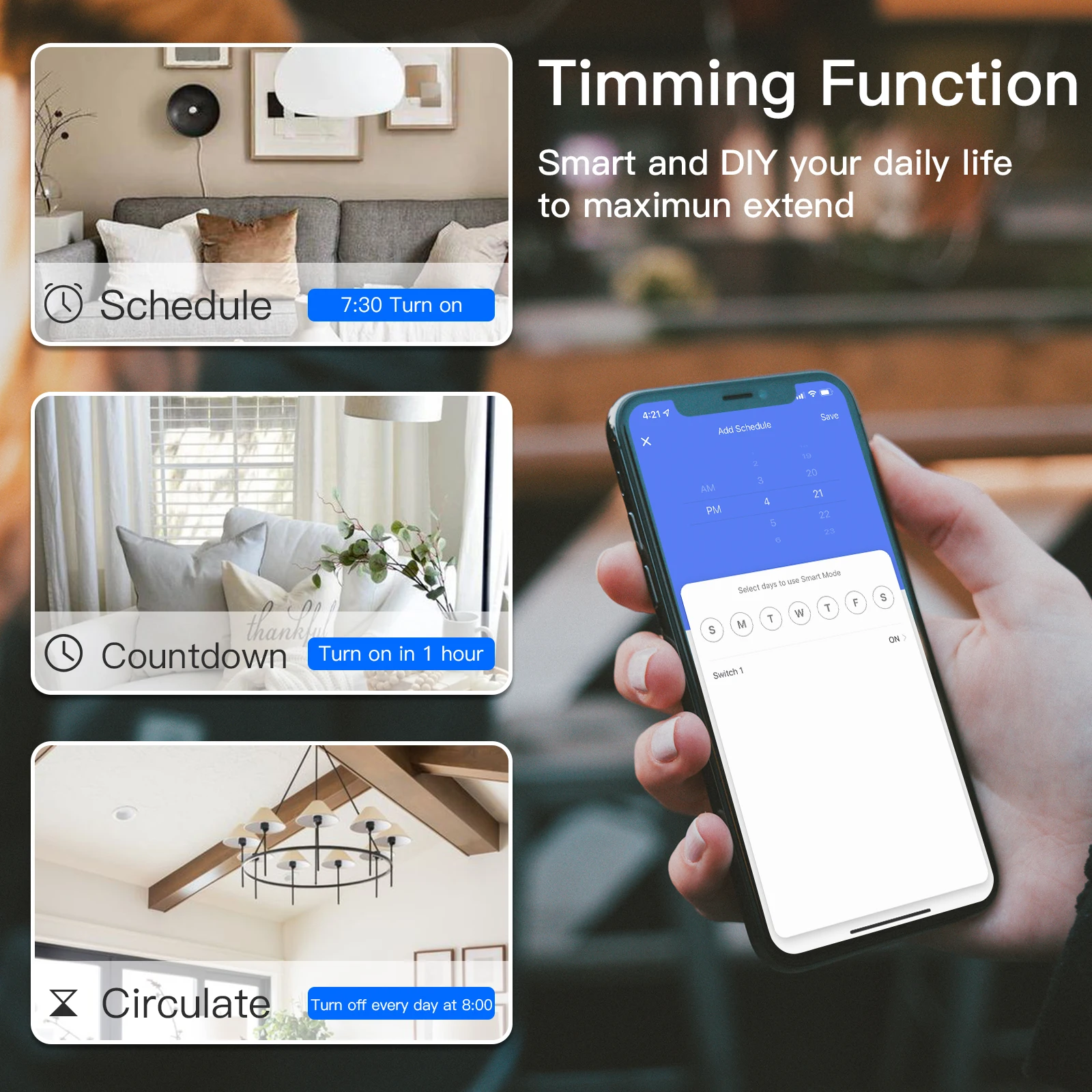 Настенный светильник ель света BSEED ZigBee сенсорный переключатель с Wi-Fi 1/2/3