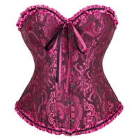 sexy brocade corset for women floral vintage corset bustier lingerie gothic corsets victorian fashion corset top plus size