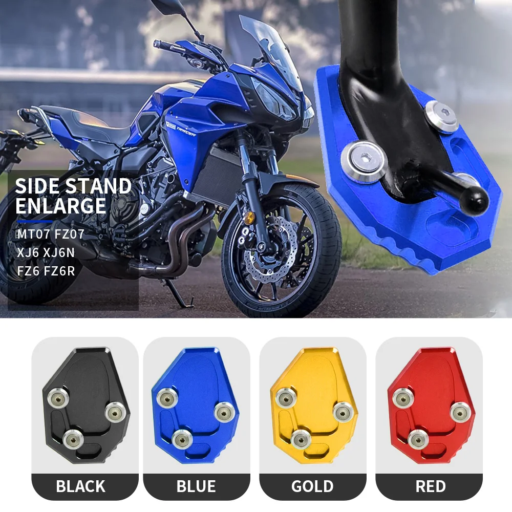 

Для Yamaha MT-07 XJ6 FZ6 CNC боковая подставка увеличить расширение аксессуары для мотоциклов подставка фотоэлемент 07 XJ6 /ABS FZ6R FZ6 S2 ABS