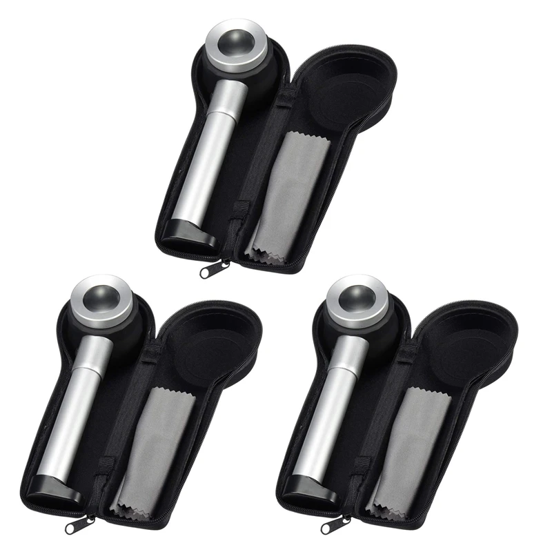 

3Pcs Handheld 45X Folding Linen Tester Metal Magnifiers Cloth Thread Counter Magnifier Magnifying Glass
