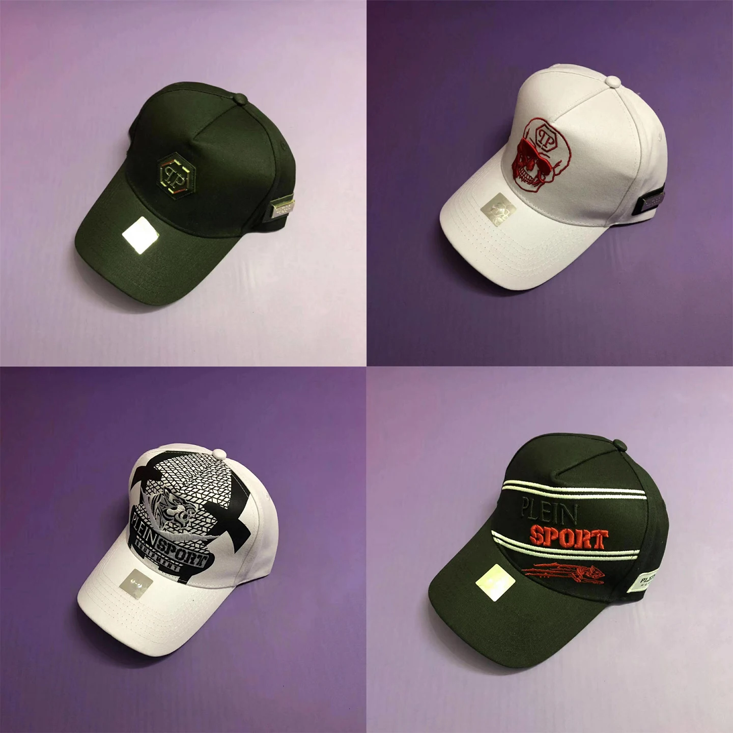 

2023 New Fashion Brand Qp-Philipp Metal Outdoor Grid Baseball Cap Spring Summer Plein Adjustable Hat for Men Women Caps Hats