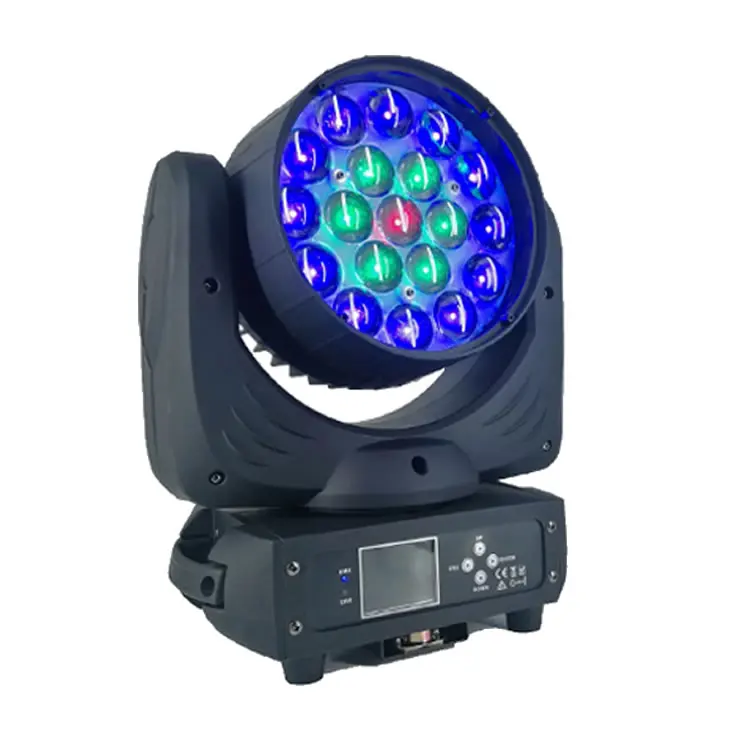 4pcs Disco wash moving head rgbw led 19x 15w 4in1 zoom 3 ring control movinghead light