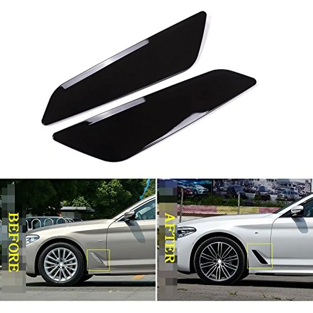 

Крыло бокового отверстия для вентиляционного отверстия автомобиля, впускное крыло, крышка, отделка для BMW 5 серии G30 2017 2018 2019 2020 2021, внешние аксессуары