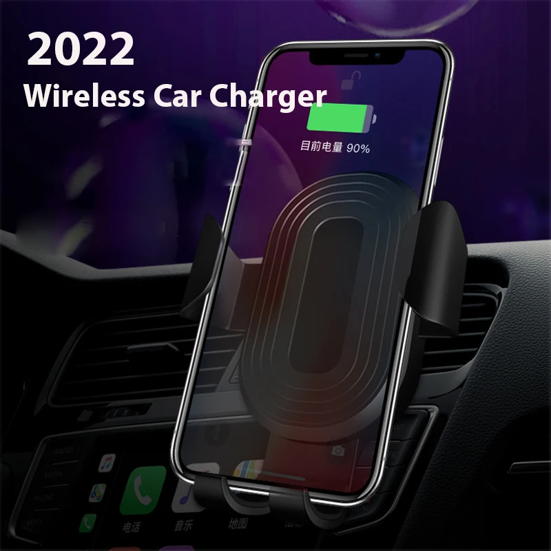 

Car Charger Wireless Qi Fast Charging Air Vent Car Phone Holder for Samsung Xiaomi Huawei SmartPhone iPhone 13 12 11 Pro Max
