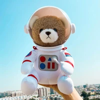cute space bear doll toy creative astronaut bear plush toy color box with chain bear astronaut mobile phone bag