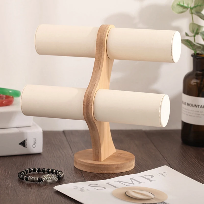 2 Tier Bracelet Show Stand Holder Jewelry Showcase Necklace Display Storage Watch Bangle Storage Rack