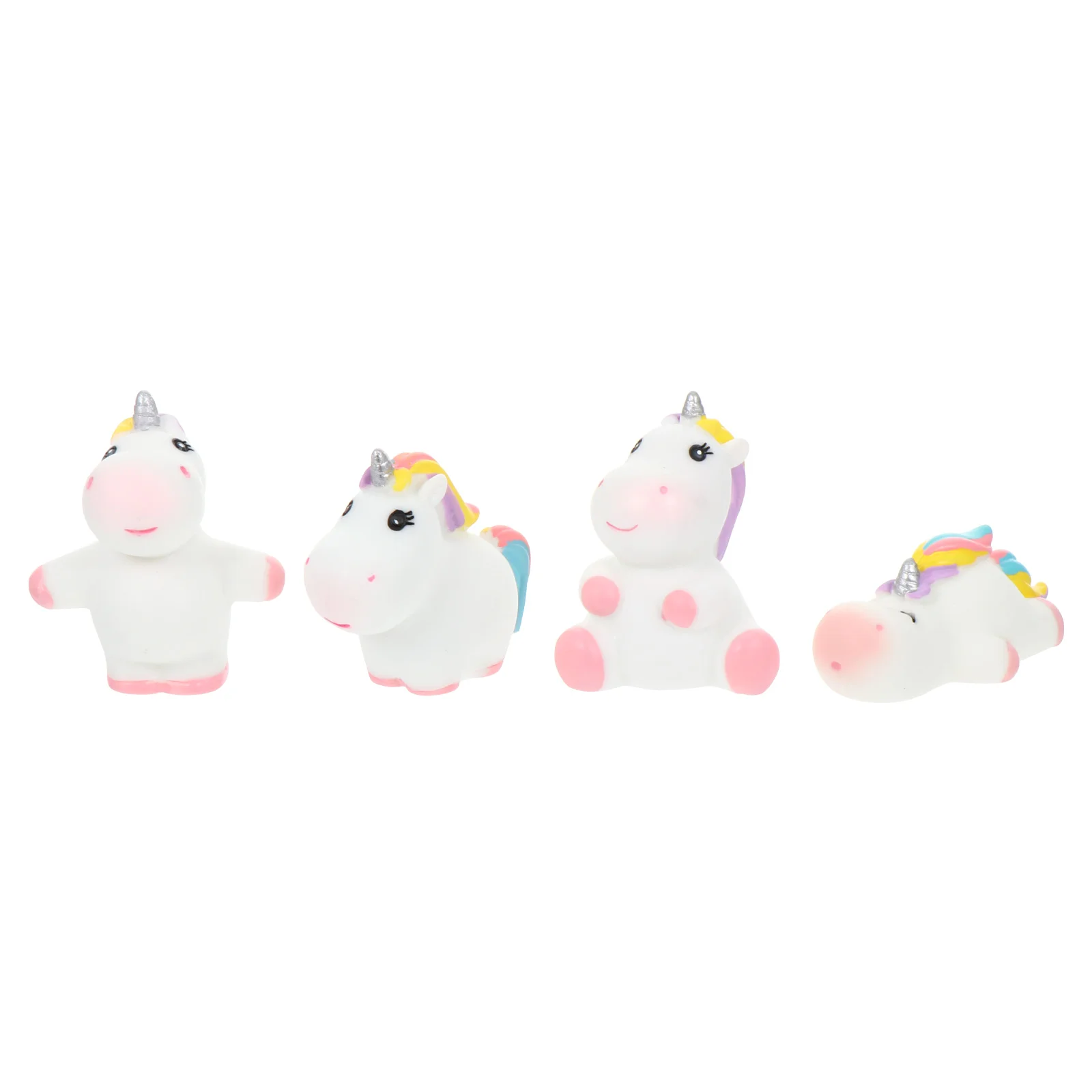 4 шт. украшения в виде единорога миниатюрный аксессуар садовый декор кашпо