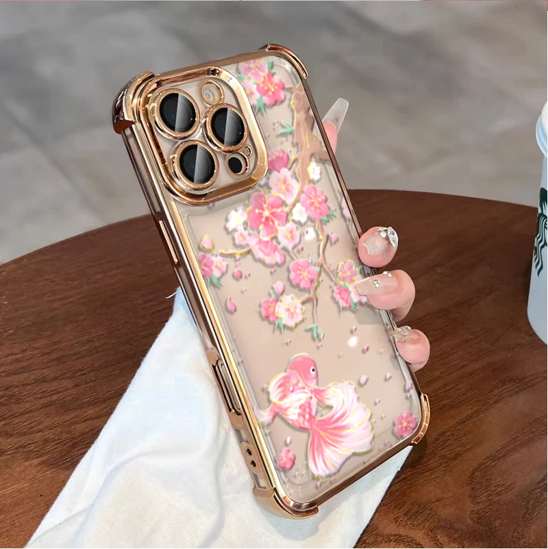 Фото Чехол для телефона Motorola Edge 50 60 70 Fusion 5G G77 G60 G06 G24, роскошный, с рисунком цветов в стиле масляной живописи, милый, противоударный, с покрытием №2