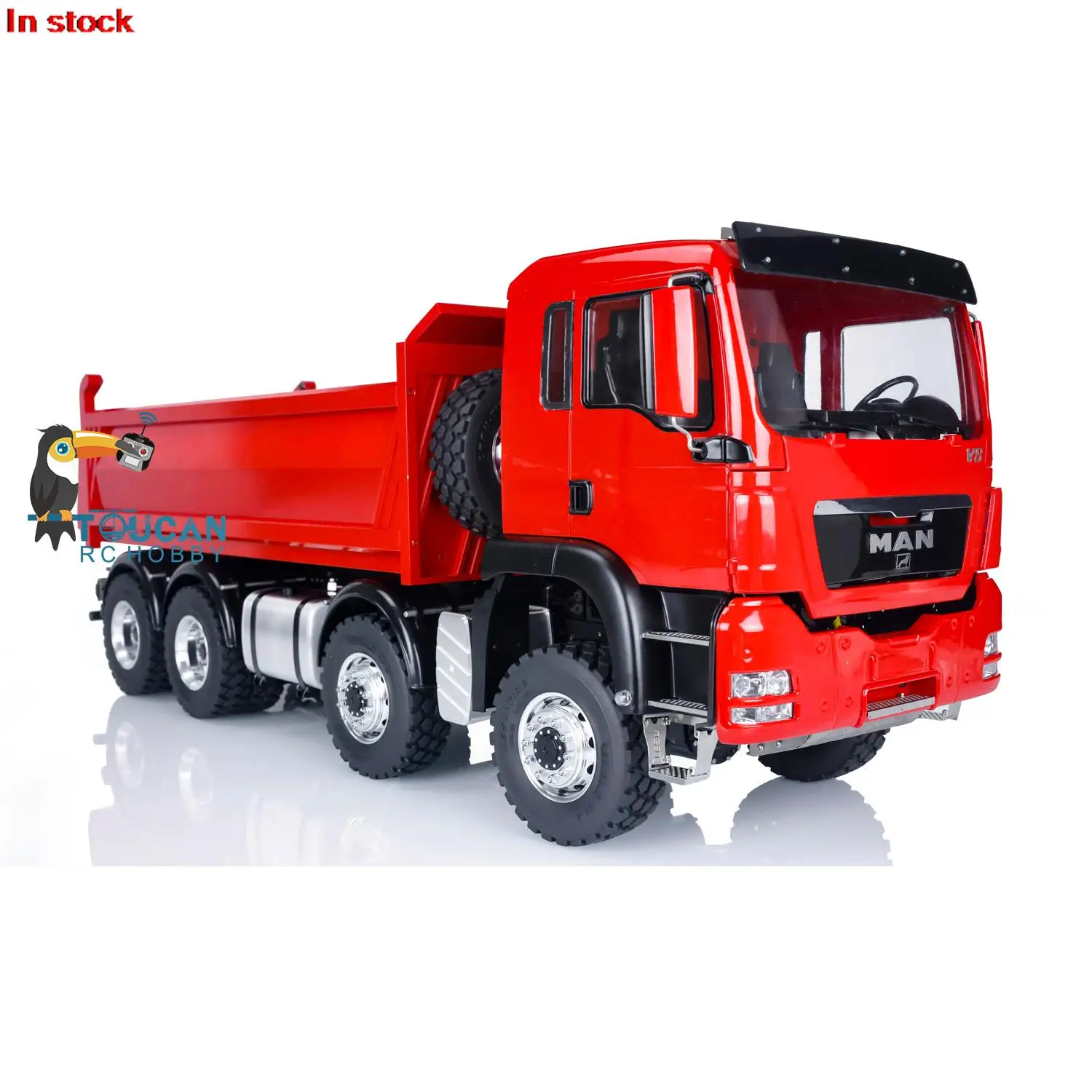 Игрушки LESU масштаб 1/14 MAN 8*8 гидравлическая подъемная модель RC самосвал для TGS ESC
