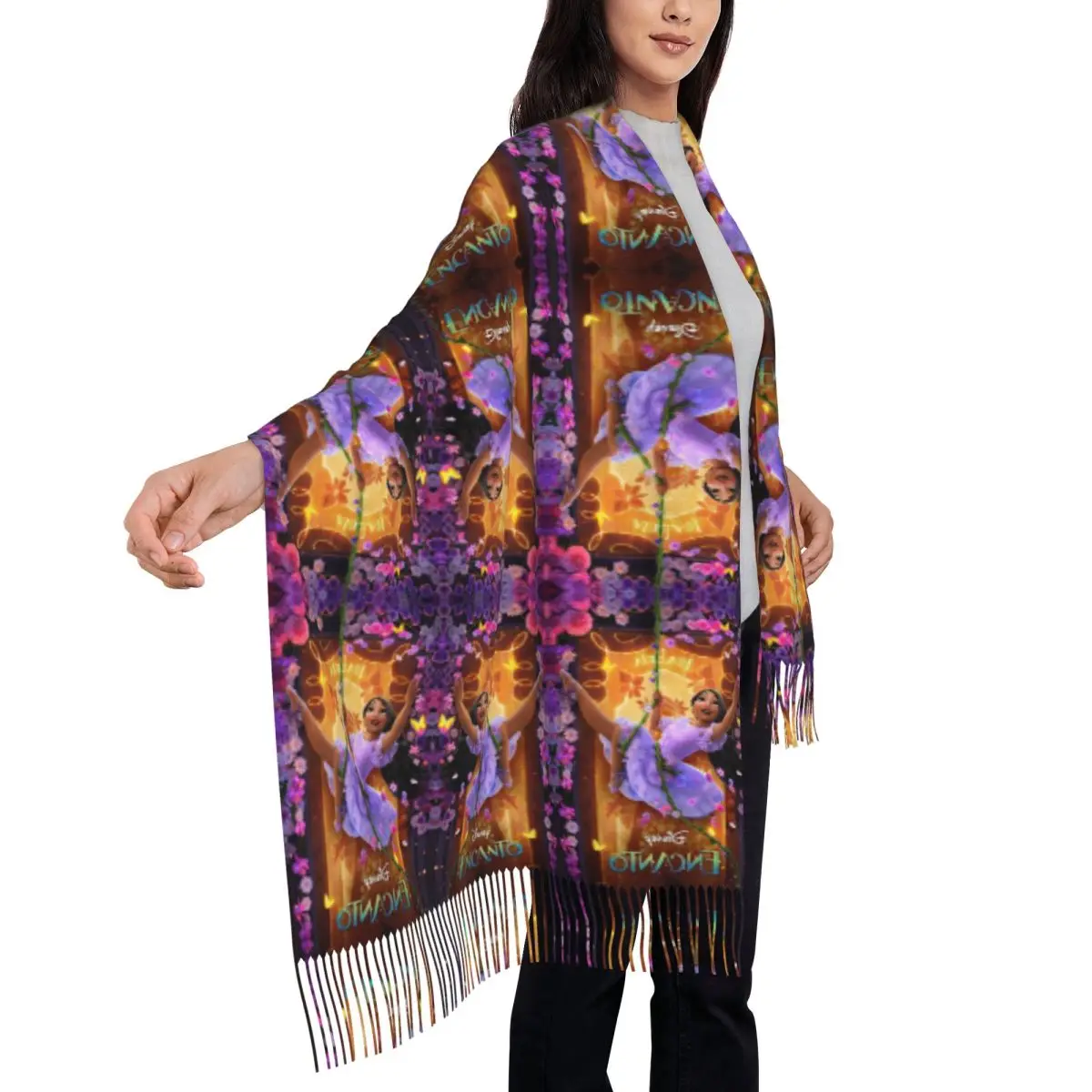 Шарф с принтом на заказ унисекс зимние теплые шарфы шали