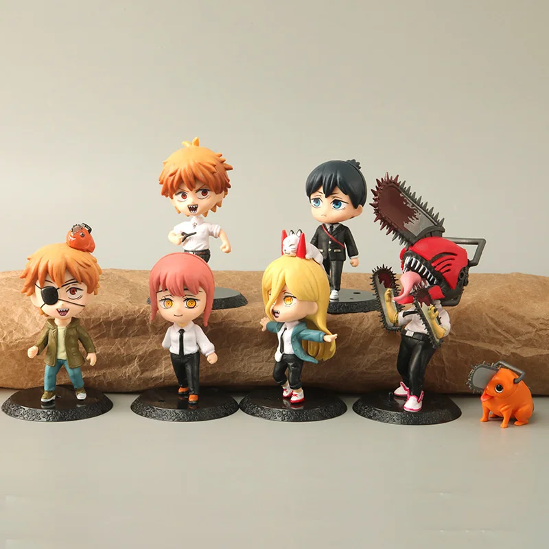 

7pcs/lot 2023 New Chainsaw Man Power Action Figurines Anime Figure Chainsaw Man Power Figurine For Children Toys Christmas Gifts