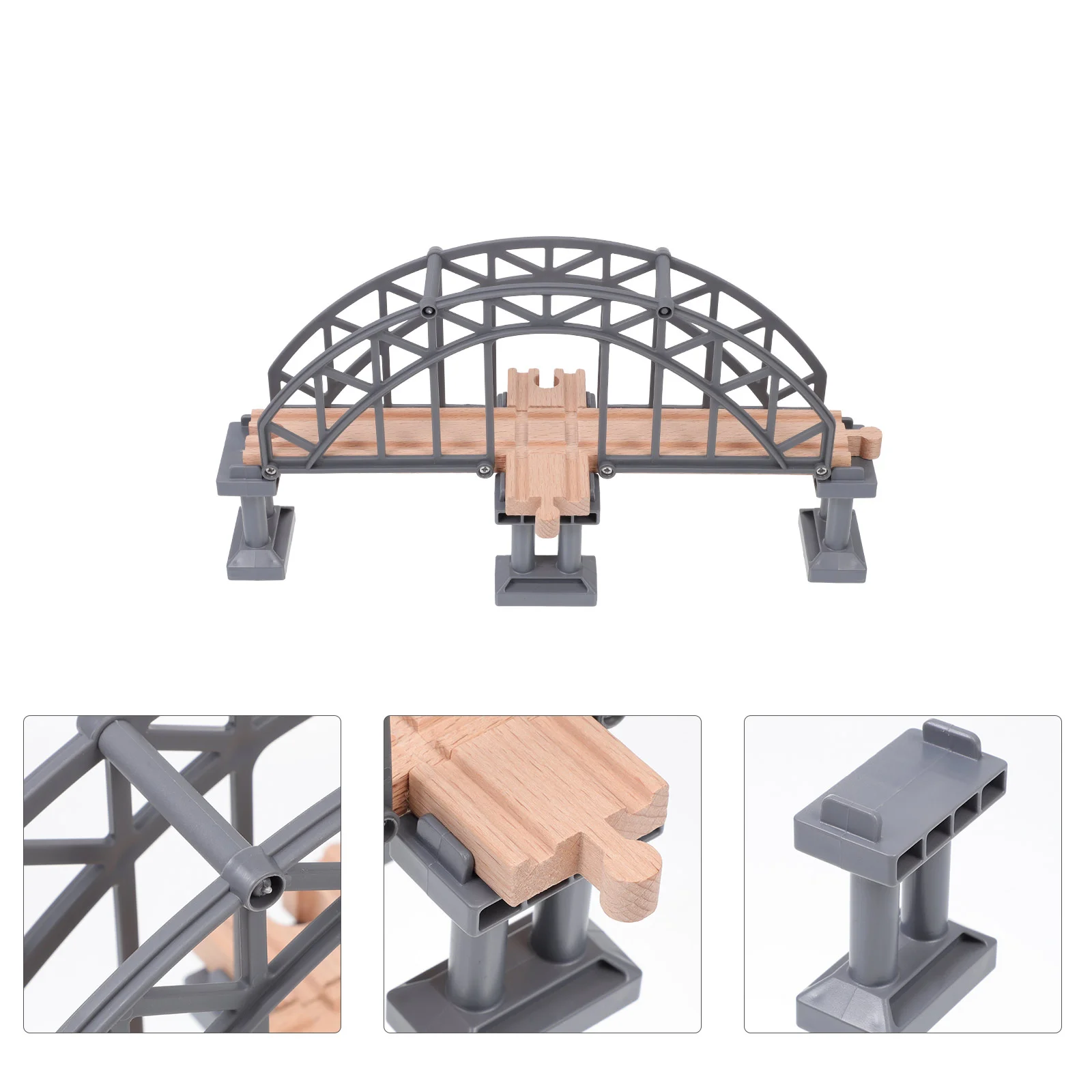 

Train Wooden Bridge Track Toy Railway Set Wood Toys Suspension Accessoriestracks Accessory Layout Table Children Prop Toddlers