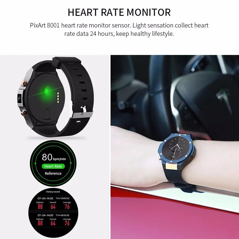 Smartwatch H2 Phone 5MP Camera 3G/WIFI GPS nagavition Heart Rate,Sleep monitor,Anti-lost SMS&music function images - 6