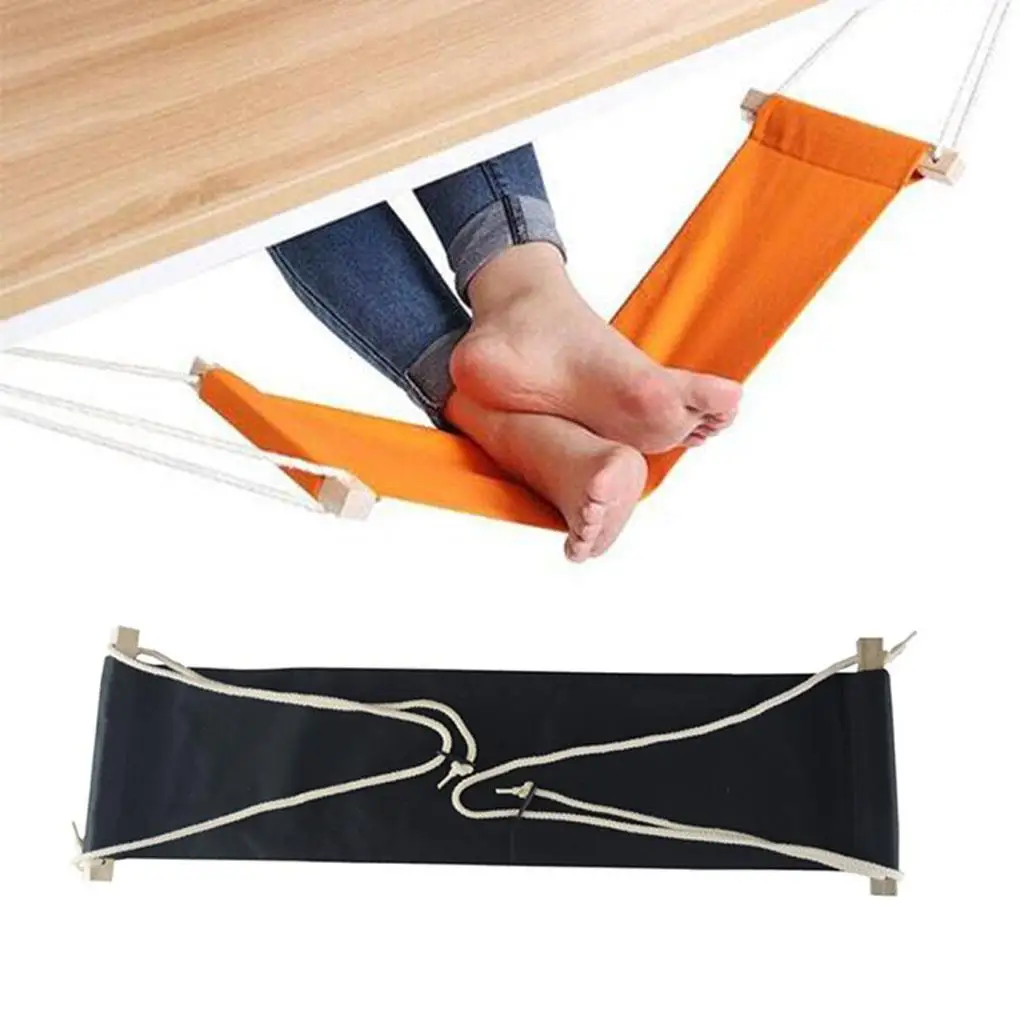 

Desk Feet Resting Hammock Home Office Working Portable Foot Support Canvas Breathable Hammock