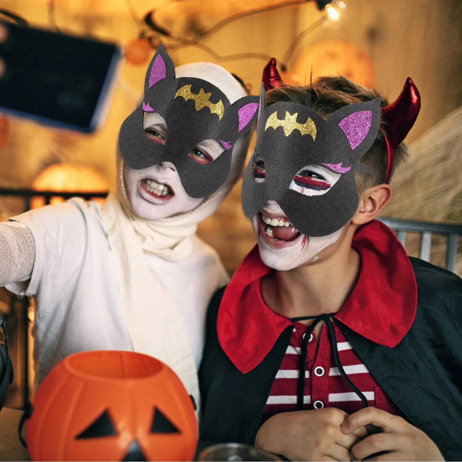 

Apparel Party Bat Mask Children Wing Halloween Cosplay Costume Kids Costumes Set