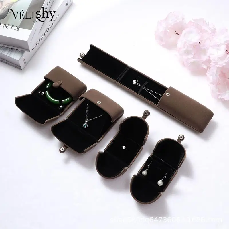 

Шкатулка для ювелирных изделий, фланелевая двойная шкатулка без украшений, для колец, серег, браслетов, 1 шт.