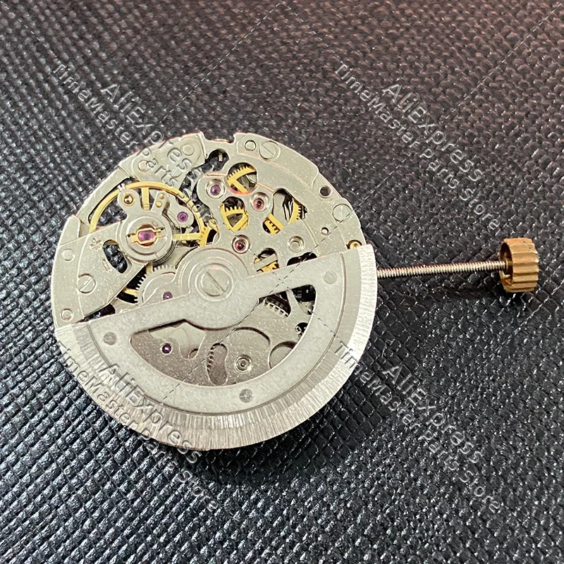 Новый китайский механизм 8N24 трехконтактный полый автоматический механический