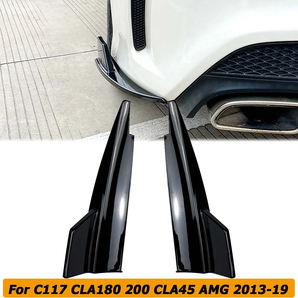 

Сплиттер для заднего бампера Mercedes Benz C117 CLA Class CLA200 CLA45 AMG 2013-2019, стикер для спойлера, Аксессуары для автомобилей