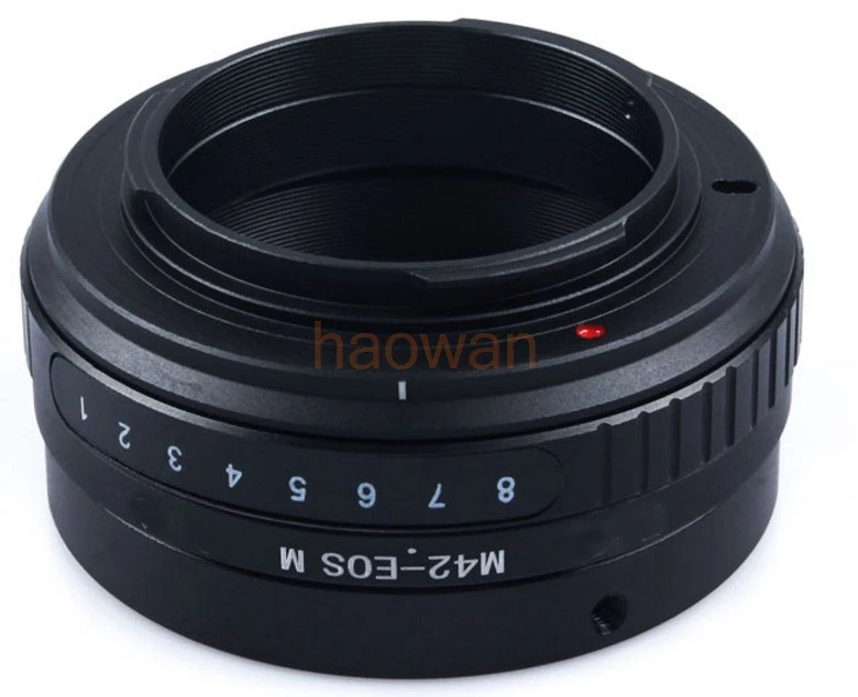 Переходное кольцо m42-eosm для крепления объектива m42 42 мм к беззеркальной камере canon