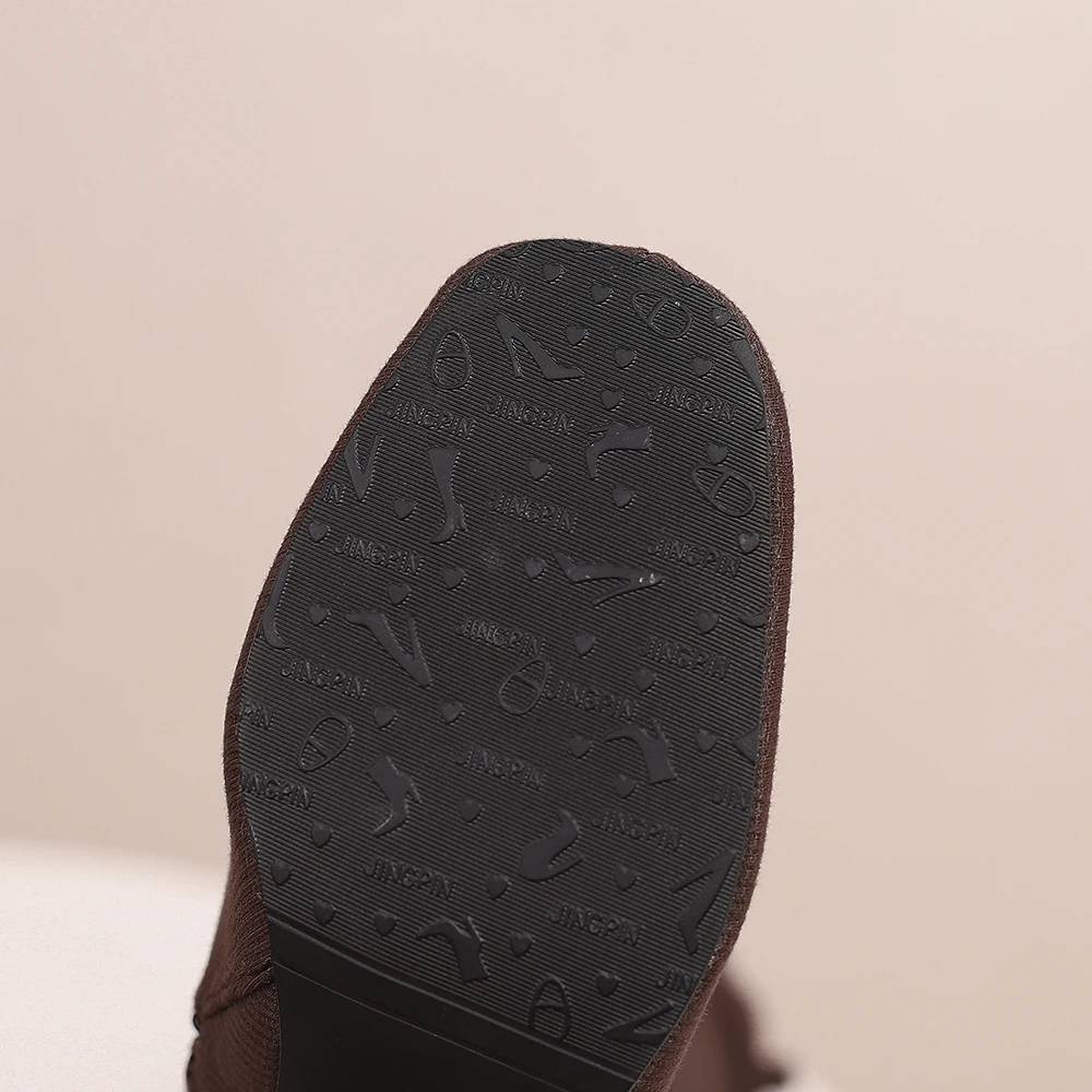 2024 зимние удобные женские сапоги до колена розового цвета горячие офисные туфли