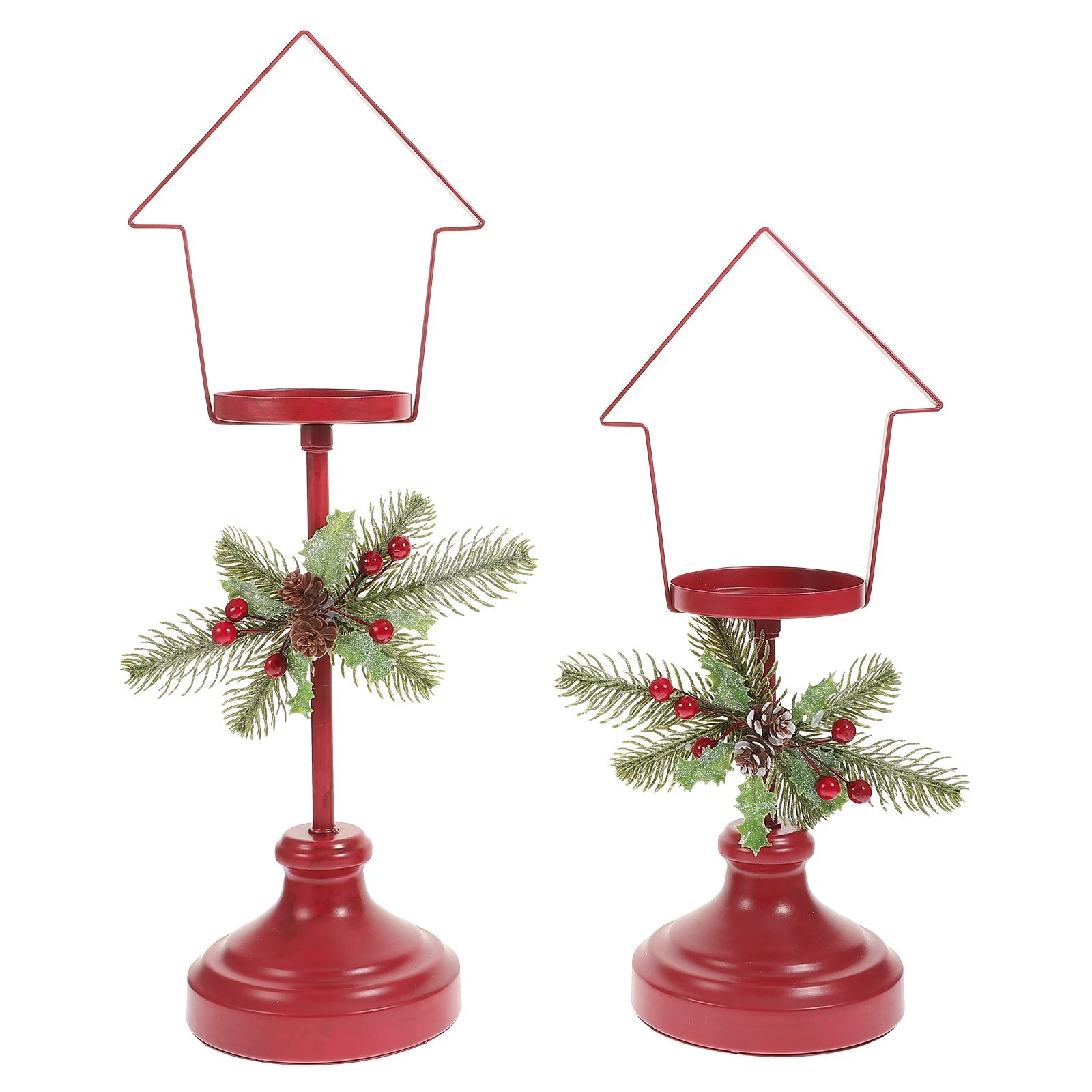 

Holder Christmas Candlestick Decor Standwedding Iron Metal Home Holders Centerpiece Desktop Festival Candleholder Ceramic