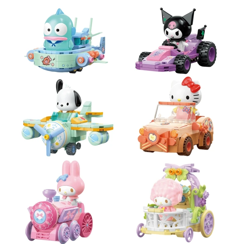 Sanrio Surprise Convoy Car Kawaii Hello Kitty Kuromi Pochacco Cinnamoroll Hangyodon игрушки модель космического