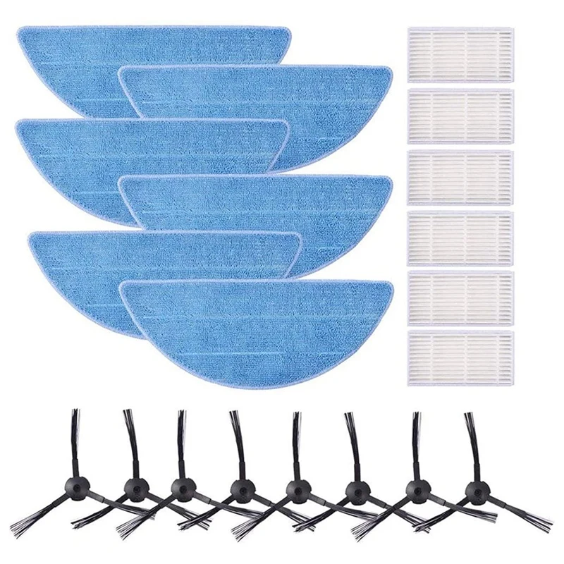 Запасные аксессуары для робота-пылесоса ZACO V5X Pro с 8 боковыми щетками 6 насадками