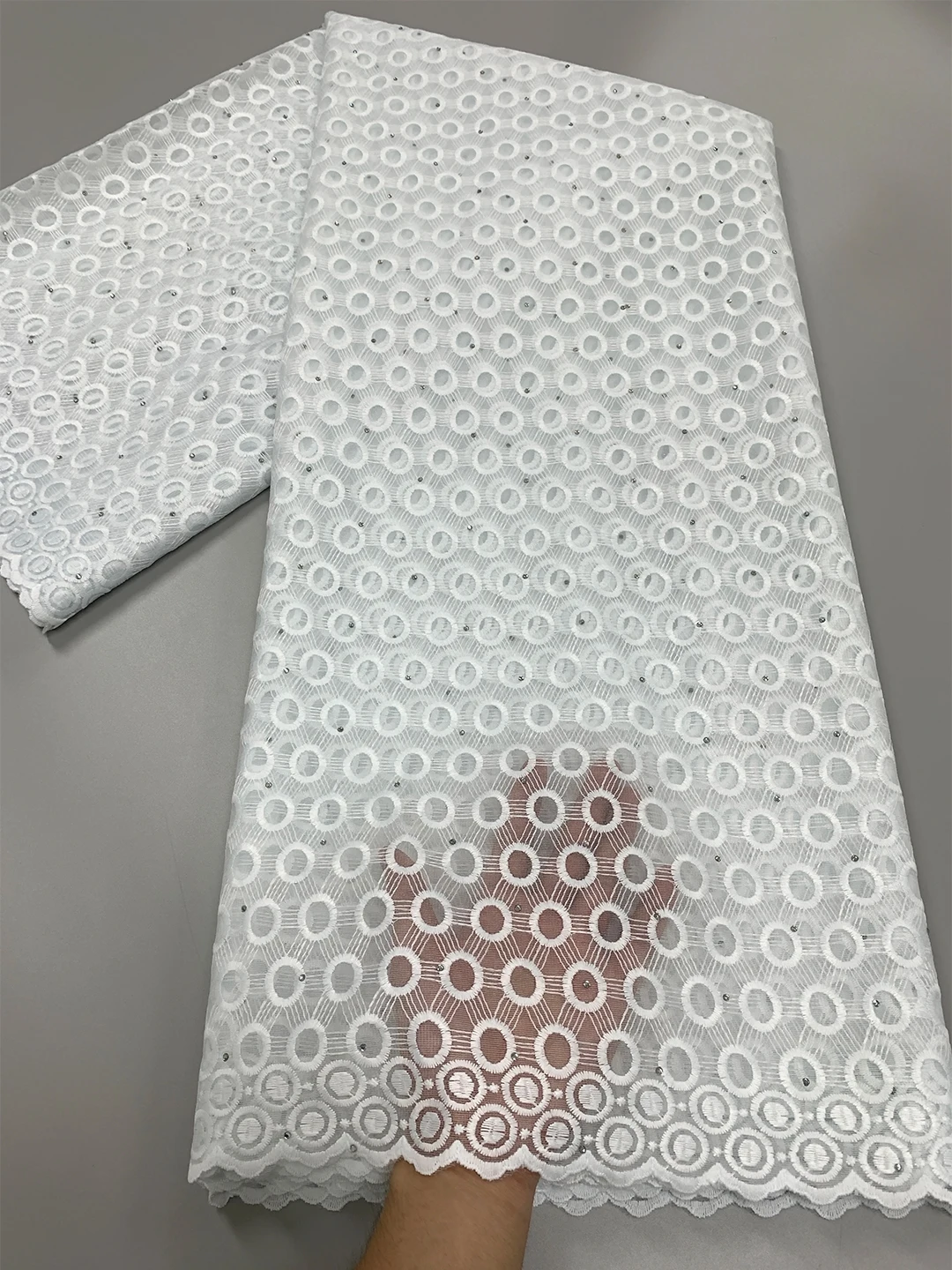 Горячая Распродажа французская молочная шелковая Тюлевая кружевная ткань 2023