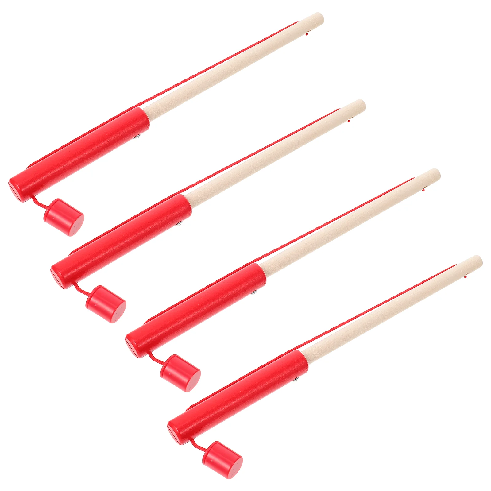 

4Pcs Children Rods Pole Plaything (Red)