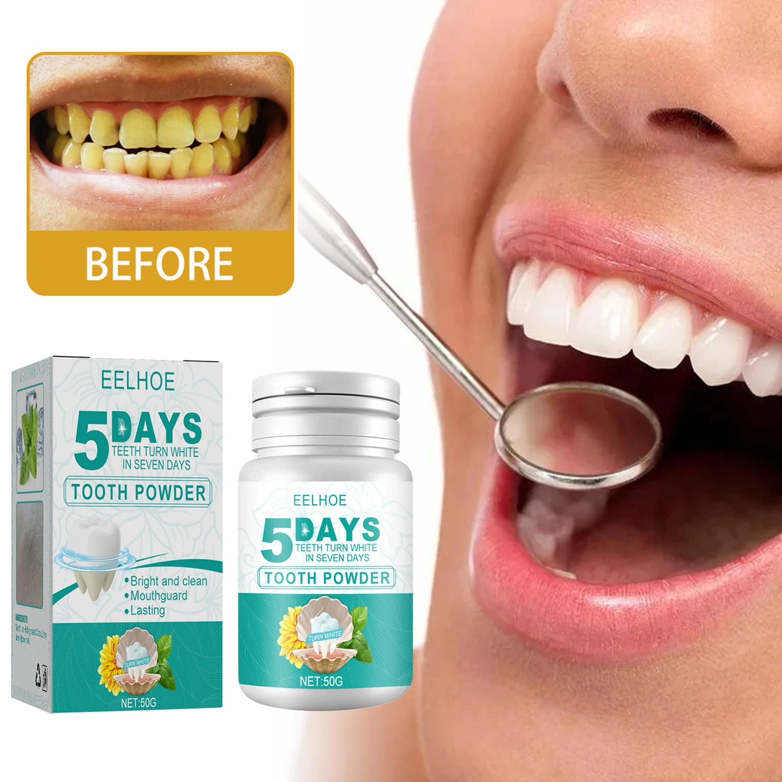 

Tooth Whitening Powder Clean Teeth Removing Smoke Stains Dirt Refresh Oral Cavity Dental Plaque Brighten Tea Tooth Care
