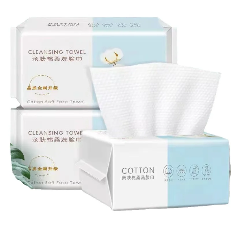 

100 Disposable Face Towels Face Cleansing and Makeup Remover Cotton Towels Pure Cotton Wipes Facial Skin Care Cleansing Beauty
