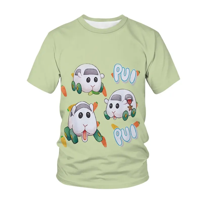 

Harajuku Pui Pui Molcar T Shirt Men Ladies Round Neck Oversized 3D Print T Shirt Street Casual Kids T Shirt Free Shipping