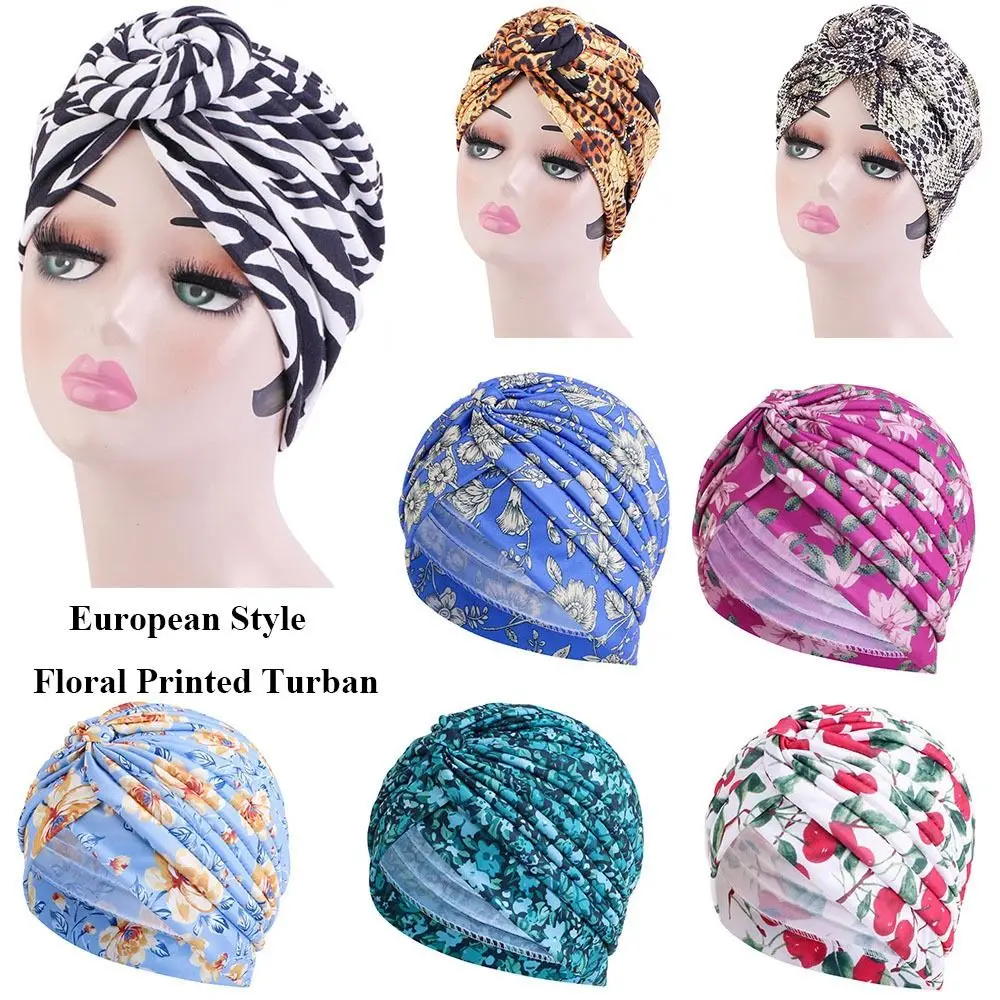 

Beanies Headwrap Fashion Casual Men Women Cotton Hat Bandana Women National Wind Floral Print Turban Chemotherapy Hat