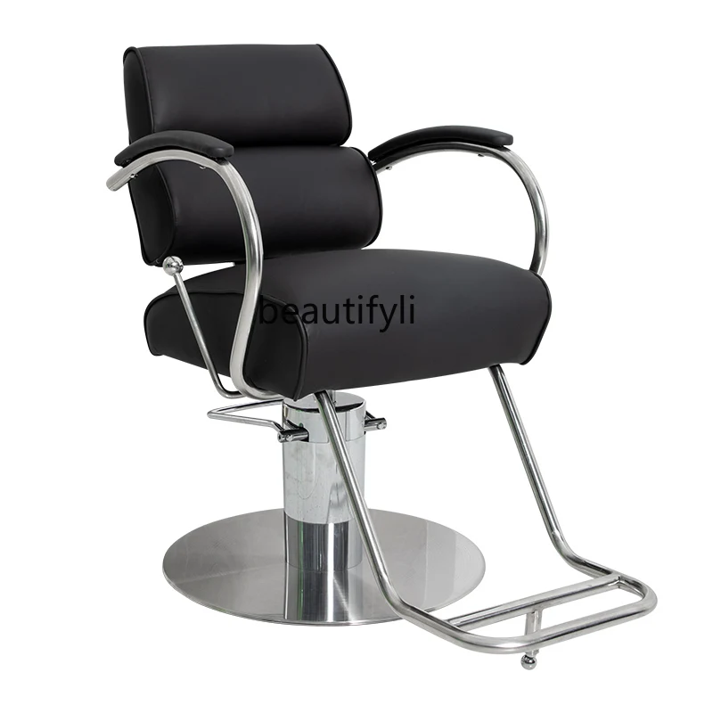 

Hair Salon Chair Can Be Put down Barber Shop Hair Cutting Chair for Hair Salon Adjustable Rotating Stool