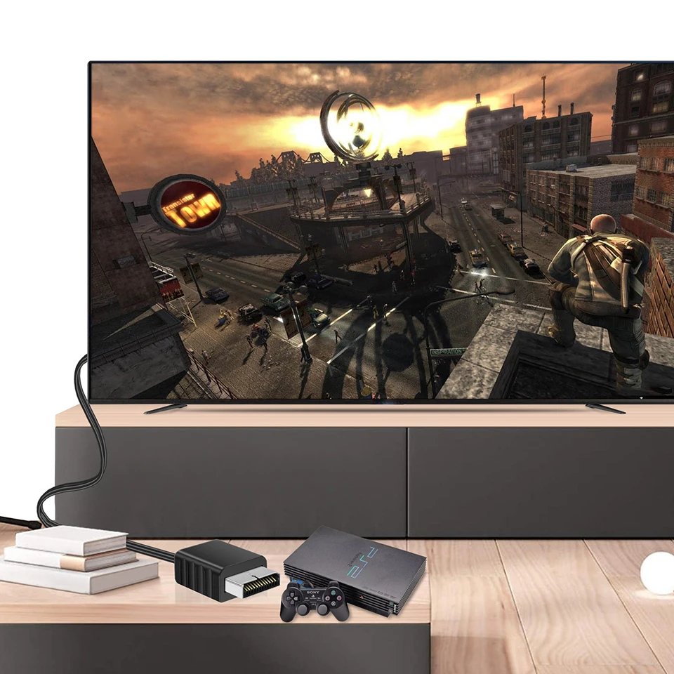 1080P PS2 к HDMI-совместимый аудио-видео конвертер адаптер Поддержка для PS режимов