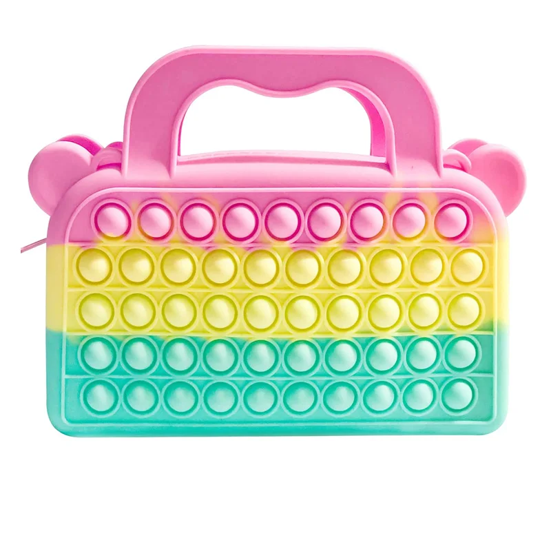 

Популярная Сумочка, пузырьковая игрушка-антистресс с эффектом пузырьков, сумка через плечо, кошелек для детей, девушек, женщин, подарки на в...