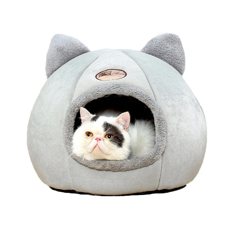 

Soft Cat Bed Deep Sleep Comfort in Winter Cat Beds Little Mat Basket for Cat's Puppy House Pets Tent Dogs Plush Kennel Cave Beds