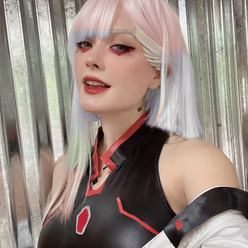 

Новинка 2022, костюм для косплея Люси из аниме «киберпанк» эдгерненерс, сексуальный кожаный костюм и парик для косплея Люси