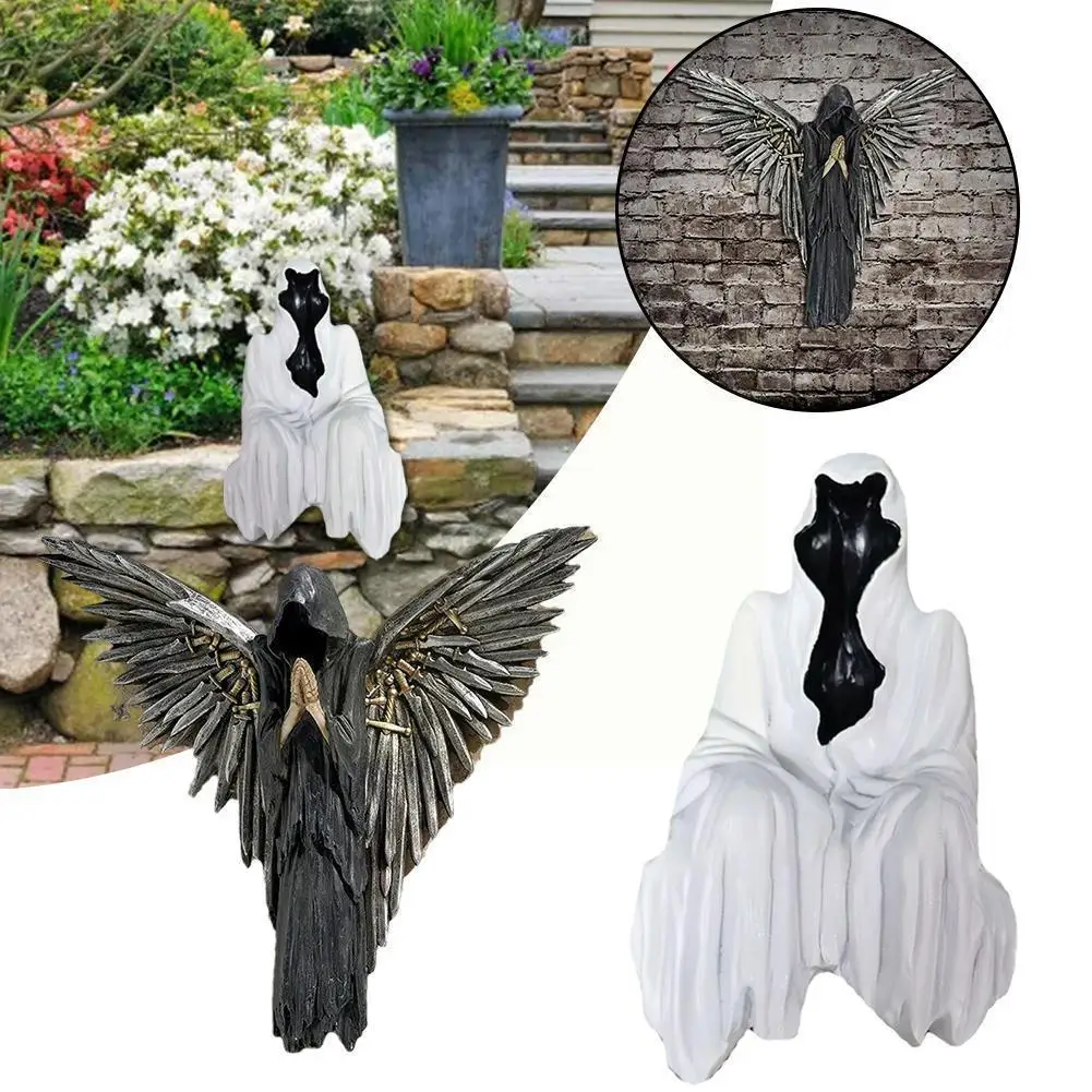 

Resin Sculpture Ornament Art Statue Landscape Yard Figurine Catholic Outdoor Garden Decorations Wall Gifts Law P0u4