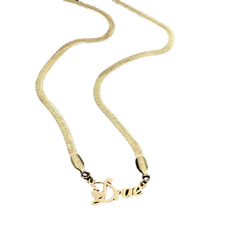 Женское Ожерелье-цепочка в виде змеи с именем на заказ