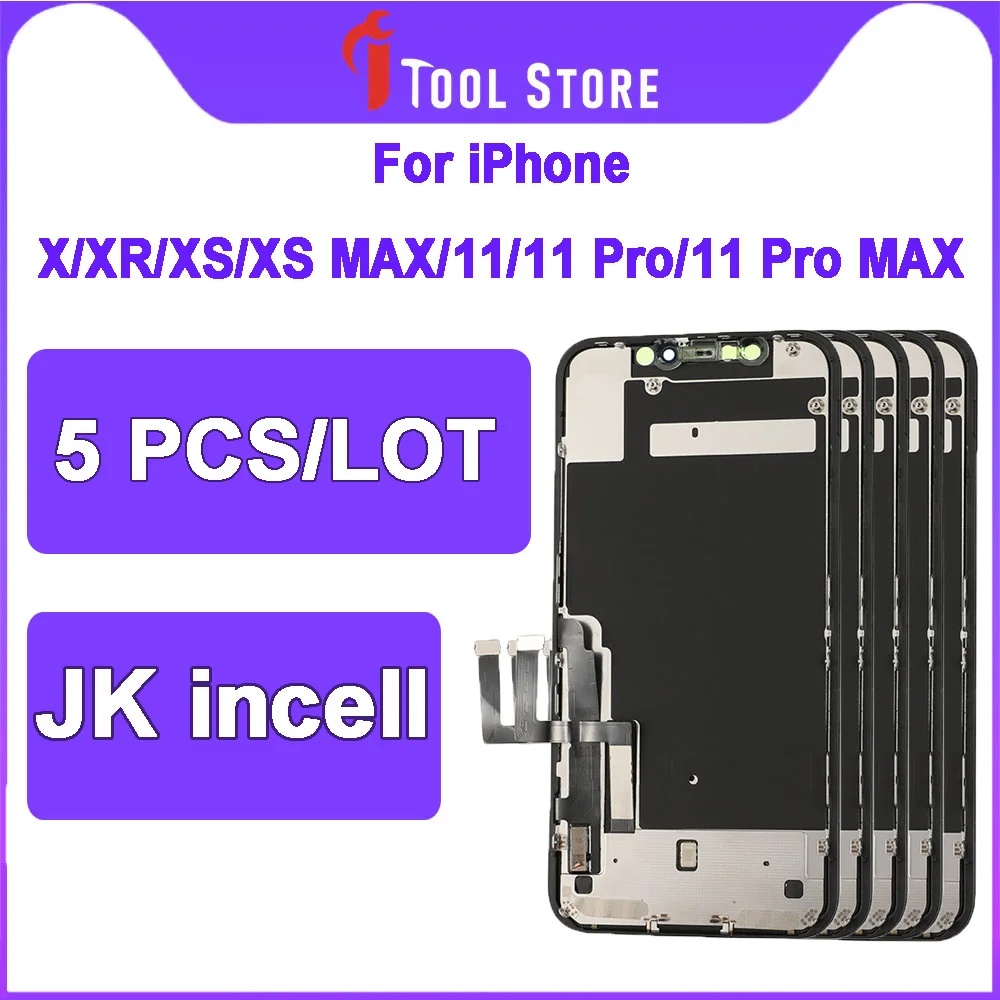 

5 PCS A Lot JK incell Pantalla LCD Display For iPhone X XS XR XS Max 11 Pro 11 Pro Max 12 Pro Touch Screen Replacement Assembly