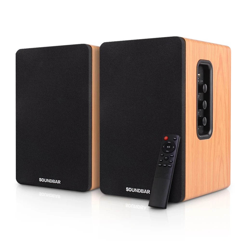 80 Вт 2 0 HiFi динамик книжная полка Bluetooth 4 5 дюймов Система домашнего кинотеатра