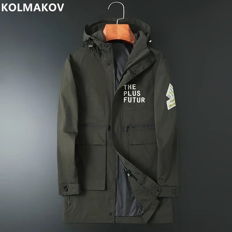 

2022 Spring and Autumn New Men's Classic Fashion Medium Long Jacket Men's Leisure Loose Large Size High Quality Windbreaker 8XL