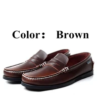 men genuine nubuck leather docksides boat shoesmen designer sneakers for hommme femme yellow blue hombre loafers y042